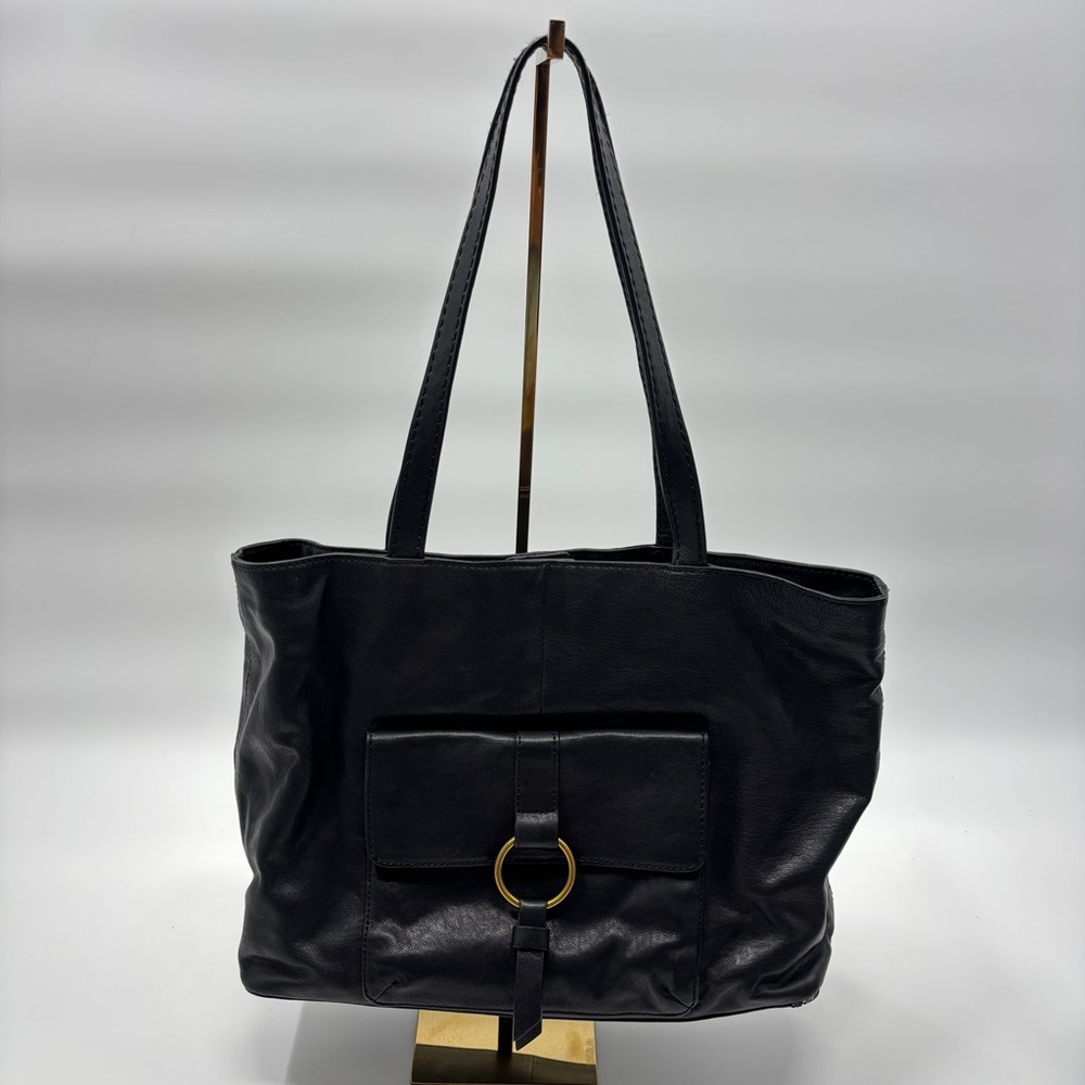 FRYE Madison black leather tote bag